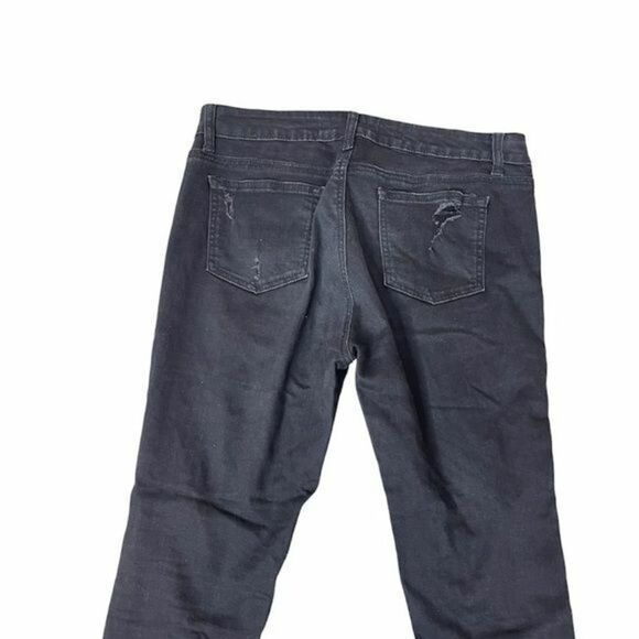 Enjean Jeans Black Size 11 Destroyed Cuffed Ankle - Picture 4 of 12
